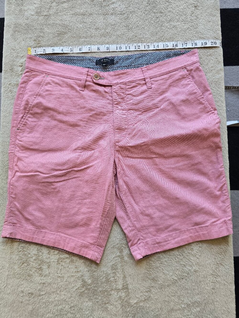Ted Baker London Light Pink Chambray Shorts Men's 34R made in Turkey